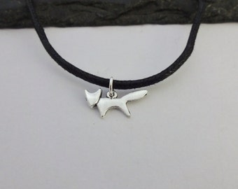 Fox Necklace,Fox Choker,Fox Cord Necklace,Charm Necklace,Gift,Animals,Choker Necklace, Jewellery,Jewelry,Animal Necklace,Fox Gifts
