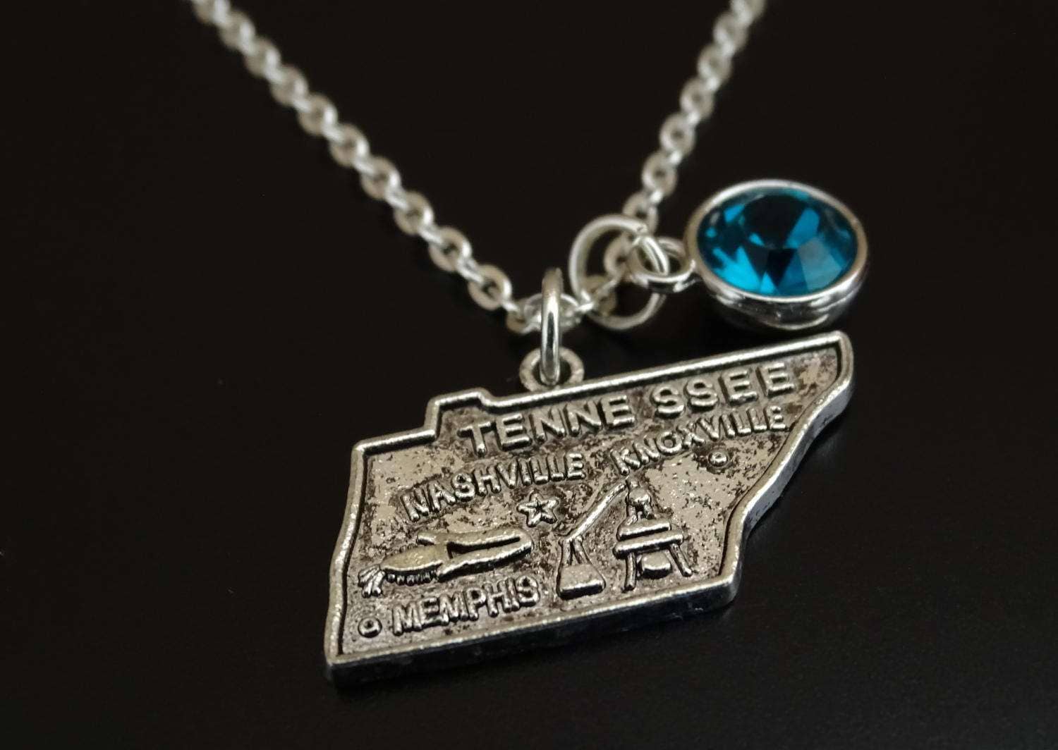 Tennessee Necklace Tennessee Charm Tennessee Pendant