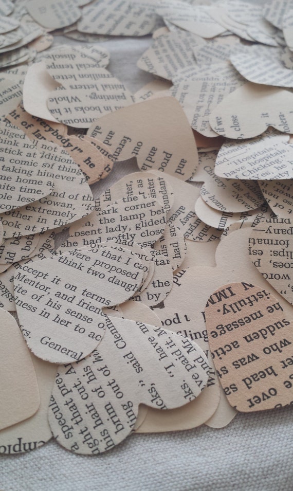 Book paper confetti wedding confetti party decoration