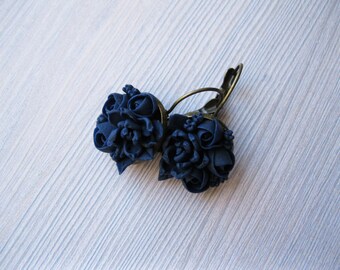 Anniversary gifts/for/wife Gift/for/Mom birthday gift/for/women Royal blue jewelry for sisters gift for coworker Polymer clay earrings