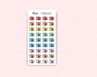 Camera Stickers / Photoshoot, Photography Filming, Youtube Stickers / Planner Stickers / Mini Stickers / Rainbow Stickers | D31