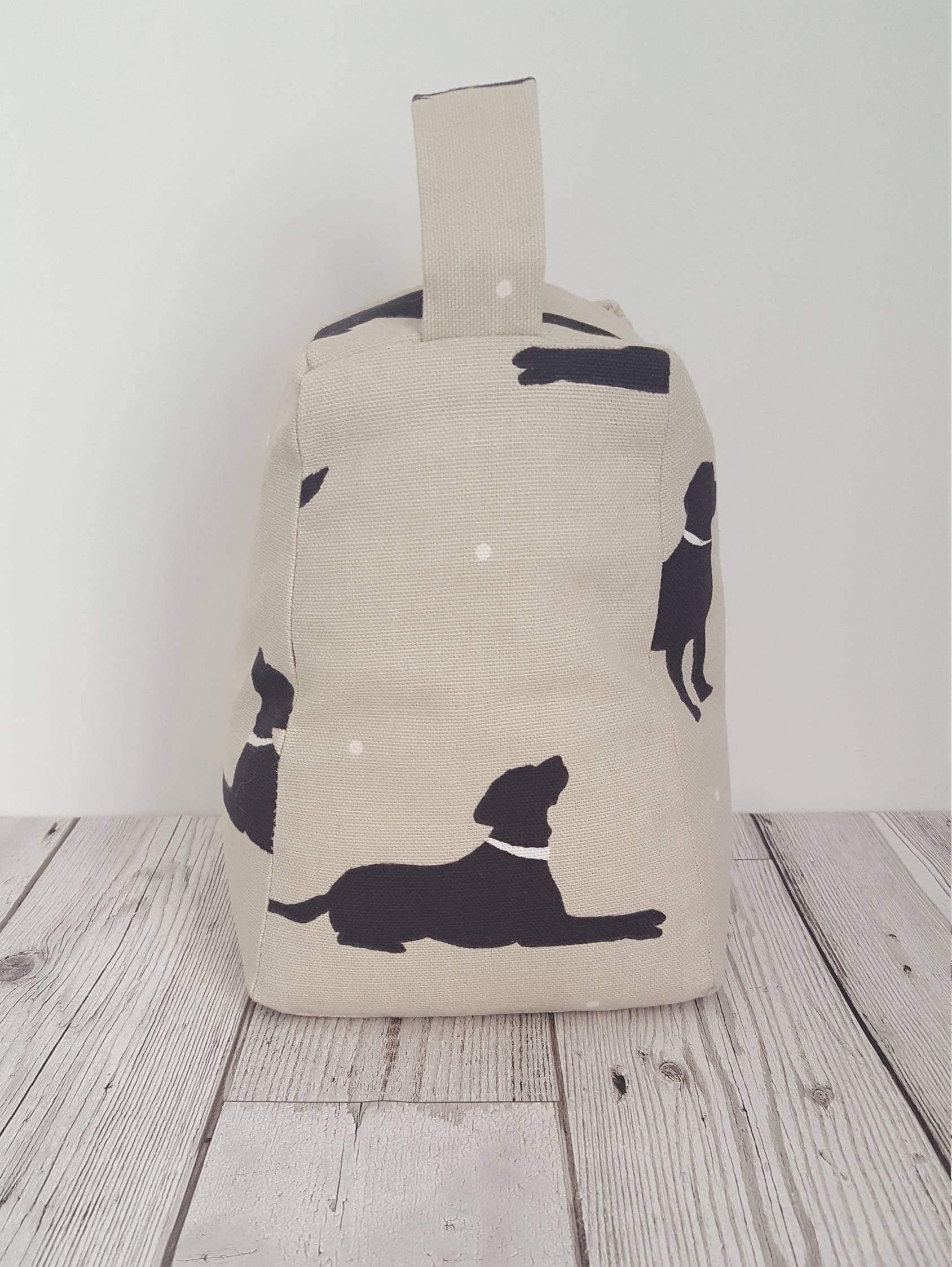 SALE Fabric door stop Black Labrador Fabric handmade dog
