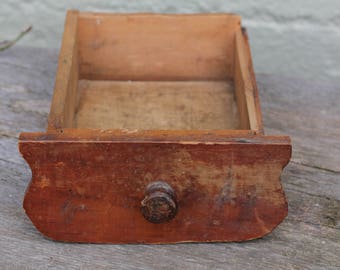 Cute Little Vintage Wooden Drawer with Knob