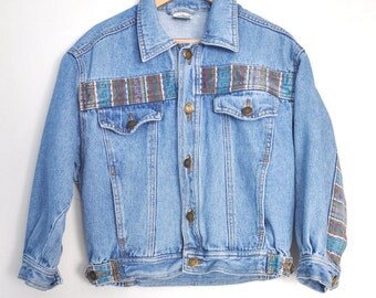 Kids vintage denim jacket, 90s kids jacket