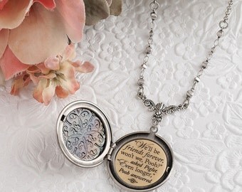 Friendship Necklace We'll be friends forever won't we Pooh - even longer Winnie the Pooh Quote Friend Gifts Pooh and Piglet Best Friend Gift