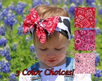 Moo Cow Headband Baby, Jessie Toy Story Costume Accessories, Cowgirl Baby Headwrap, Red Bandana Headband Baby Head Wrap, Cowgirl Birthday