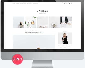 Blogger Template - Premade Blogger Template - Responsive Blogger - Blogger Theme - Minimal - Minimalist - Blogger Templates - Sale Madilyn