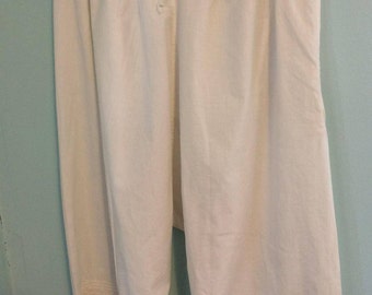 Antique Victorian/Edwardian ladies bloomers pantaloons with ruffled tucking hems