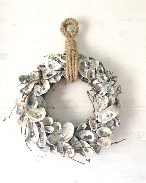 18 Oyster Shell Wreath Oyster Wreath Oyster Decor