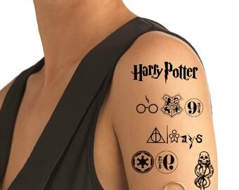 harry potter tattoo etsy harry potter tattoo etsy