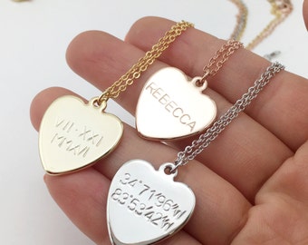 Heart Pendant Necklace, Heart Necklace for her, Gift for aunt, gift for girlfriend - RCHN