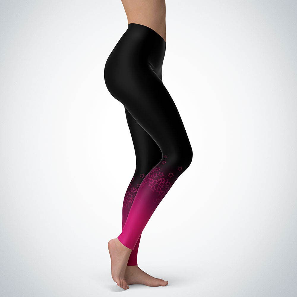 Purple Leggings Black Leggings Black Tights Pink Leggings