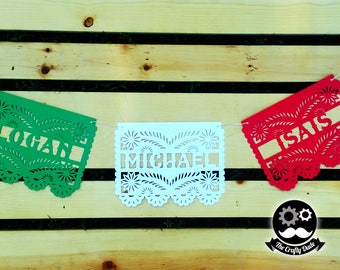Name papel picado banner / Mexican banner / Colorful banner / Multi color banner / Fiesta banner / papel picado banner