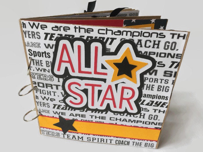 Premade Sports Scrapbook Sports Photo Album AllStar
