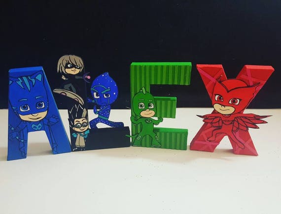 Pj mask theme letters Price PER letter