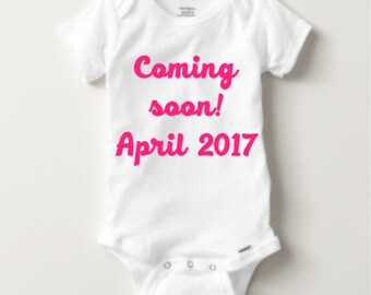 Pregnancy announcment Onesies®- Coming Soon Onesies®- Announcement Onesies® - Baby Onesies® - Pregnancy reveal Onesies®- Baby Announcement