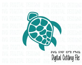 Sea Turtle SVG Cut File Underwater Animal Svg Dxf Eps Png Design for Silhouette Cricut & more Design Cutting files SVG Digital Desisgns