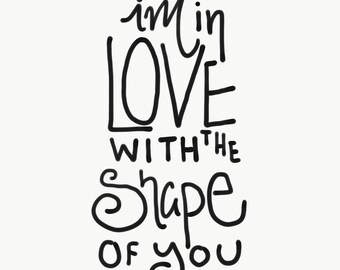 Shape Of You vinyl Sticker