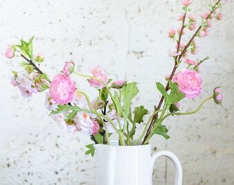 Ceramic Vase, White Ceramic Vase, White Flower Pot, Pottery Vase, White Ceramic Carafe, Ceramic Carafe. Housewarming Gift