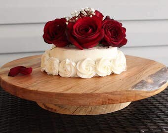 SOLD** Beautiful Reclaimed Live Edge Spalted Maple Cake Stand