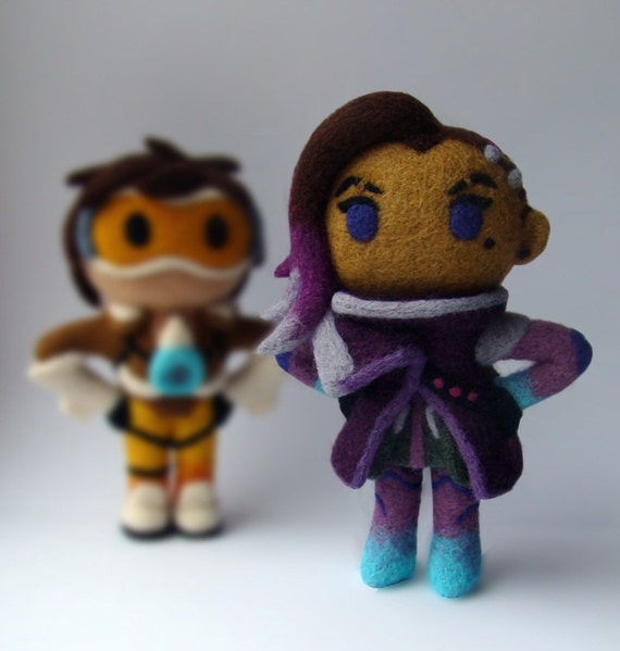 Overwatch Sombra needle felting ready to ship