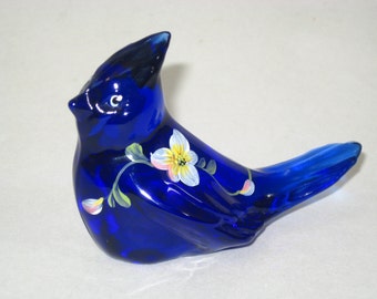 Fenton glass bird | Etsy