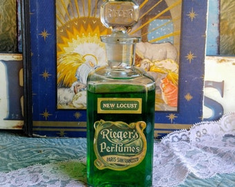Antique Rieger's Perfume Bottle / Rieger New Locust Perfume / Antique Perfume Bottle / Vintage Perfume