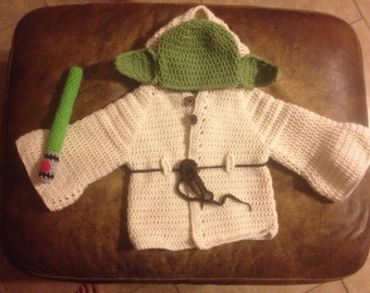 Crochet look like Yoda Inspired outfit