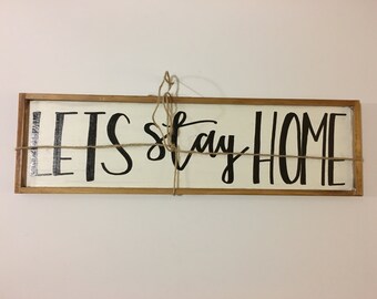 Unique lets stay home related items | Etsy
