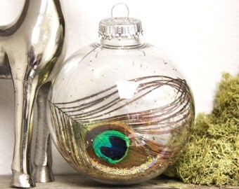 Peacock Ornament - Peacock Christmas - Peacock Feathers