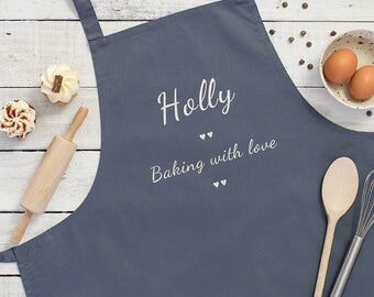 Personalised Apron, Baking Apron - Baking Gifts - Birthday Gift Idea - Mothers Day - Baking Supply - Customize Apron - Personalized Apron