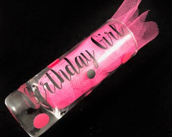 Birthday Girl Shot Glass - Birthday Shot Glass - 21st Birthday Shot Glass - Custom Barware - Custom Shot Glass