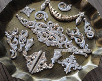 Baroque decoration silicone mould Fondant Gum Paste Chocolate Craft Mold FOR Resin Polymer Clay Metal Clay,porcelain mold,cake mold