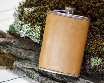 Flask Set, Groomsmen Gift Flask, Custom Flask, Leather Flask, Wedding Flask, Flask, Personalized Flask, Engraved Flask, Hip Flask, Men Flask