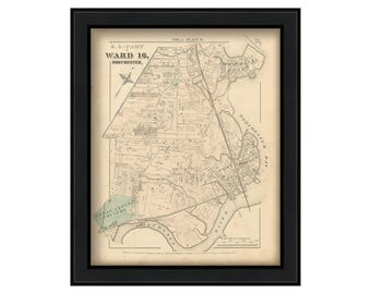 0081-Map of Part of Dorchester - 1874 Ward 16 Plate R.