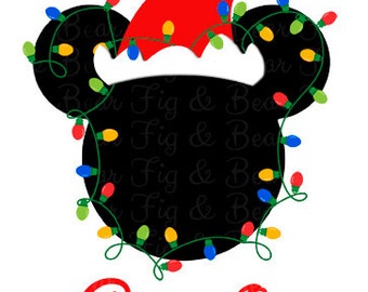 Disney ChristmasMickey Mouse T Shirts Iron On Transfer Mickey Mouse Christmas Lights Personalized Free