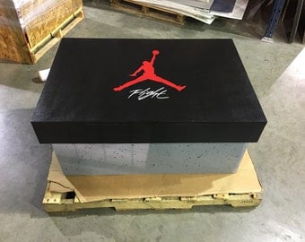 Giant Air Jordan Shoe box Storage Cement Print