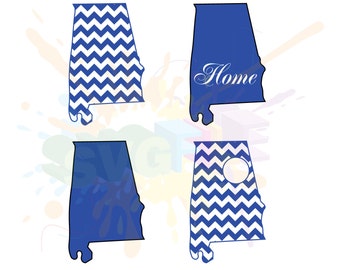 Alabama SVG Files for Cutting America State Cricut Designs - SVG Files for Silhouette - Instant Download