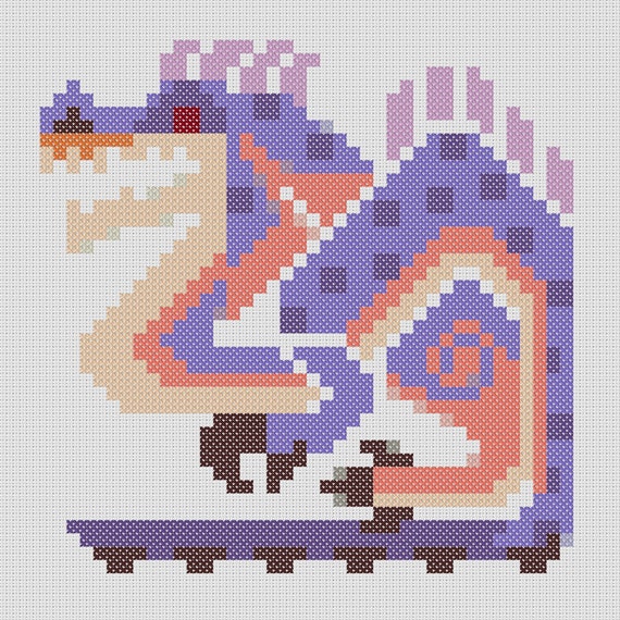 Great Jaggi Monster Hunter Cross Stitch Pattern