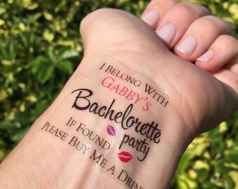 Buy Me a Drink, Champagne, Bubbly, Bachelorette, LIPS, Temporary Tattoo, Fake Tattoo, Bachelorette Party Tattoo, Bachelorette Tattoos
