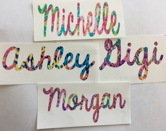 Name/Word Lily Pulitzer Inspired Vinyl Decals