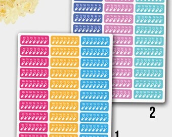 Weekly Pills, Vitamin Stickers, VItamin Tracker, Prescription sticker, Pills Tracker, Pills Planner, Planner Stickers, ECLP