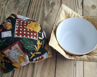 Bowl Coozies - Microwavable - Pot holders- Set of Two