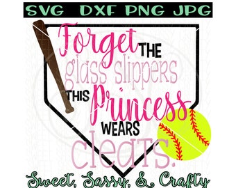 softball player svg, softball svg, softball svg file, princess svg, SVG, DXF, PNG, JpG, cut files for silhouette and cricut machines