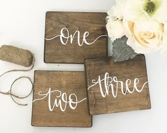 Table Numbers - Wood Sign