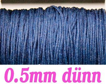 10m macrame belt 0.5, dark blue #4091