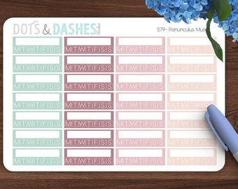 S79- Blank Habit tracker, Weekly habit trackers, daily habit tracker, stackable trackers, habit tracking stickers, planner stickers, habits