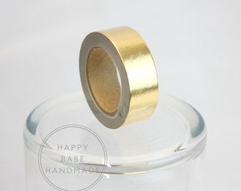 Gold Washi Tape, 10 Yards, Metallic Gold Washi Tape, Solid Washi Tape, Gold Masking Tape, Decorative Tape, Gold Tape, Scrapbooking Tape