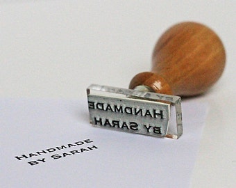 Personalised Handmade by stamp | Label stamp | Handmade stamp| Gift for dressmakers | Makers stamp | UK | Ships worldwide
