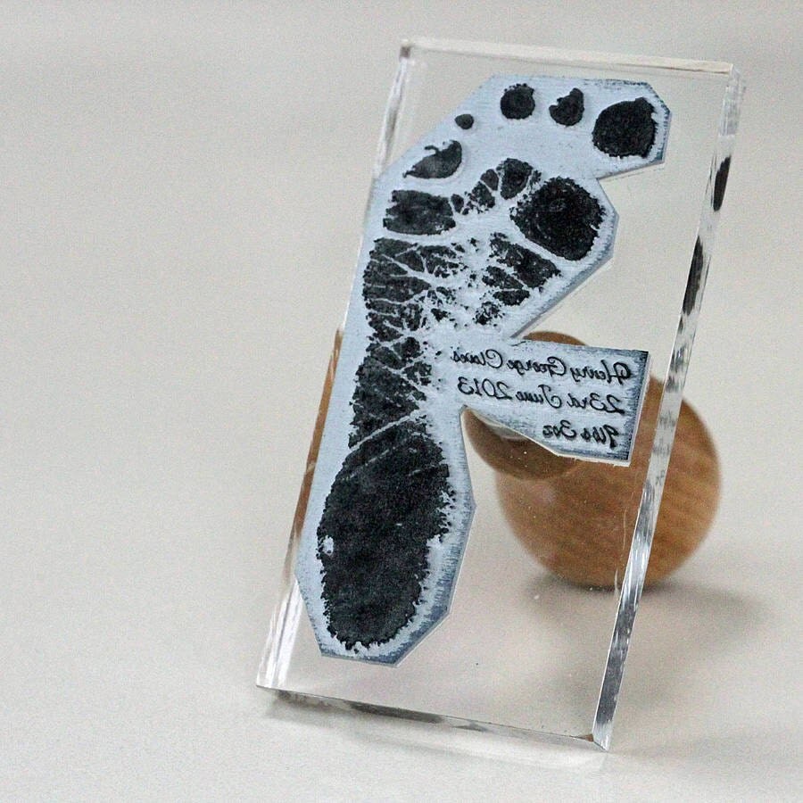 Life size Footprint stamp New baby gift Personalised